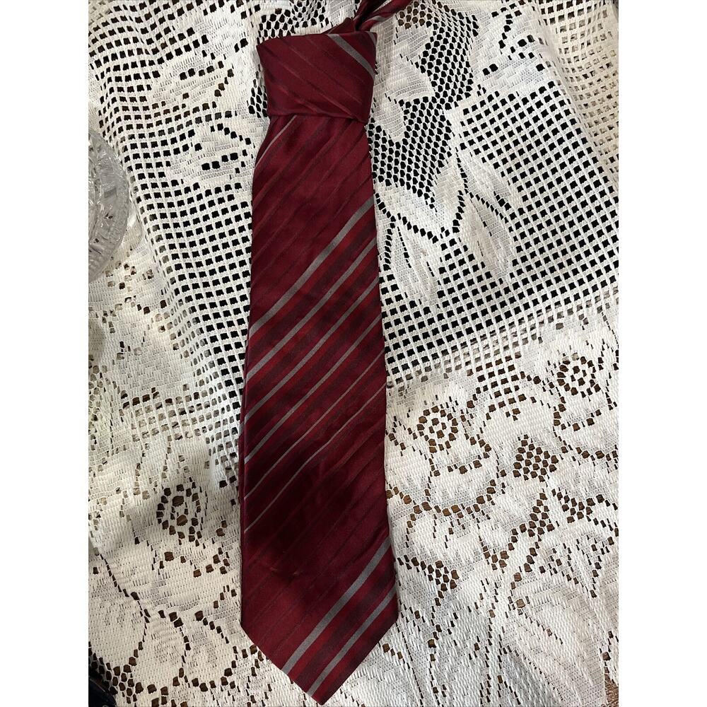 DOLCE & GABBANA Men's Jacquard 100% Silk Necktie Designer Repp Tie Hand Made EUC